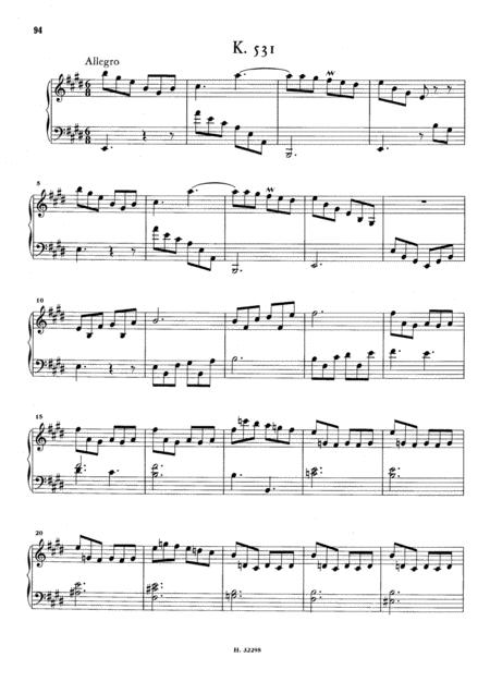 Scarlatti Sonata In E Major K531 Original Version Sheet Music