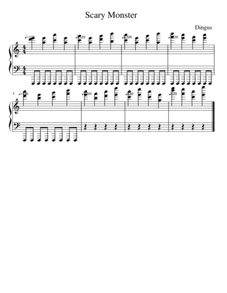 Free Sheet Music Scary Monster