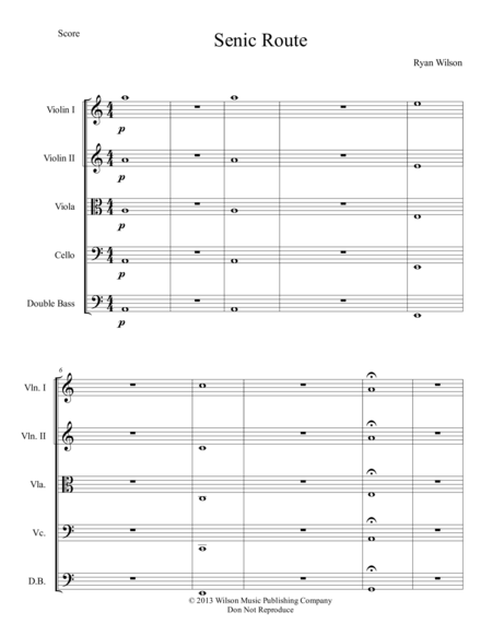 Free Sheet Music Scenic Route Conductor Score