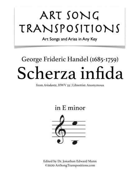 Free Sheet Music Scherza Infida Transposed To E Minor