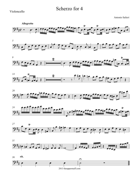 Scherzo For 4 Sheet Music