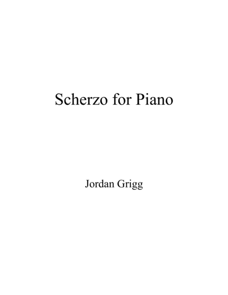 Free Sheet Music Scherzo For Piano