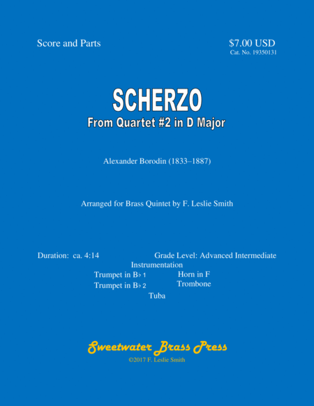 Scherzo From Quartet No 2 Baubles Bangles And Beads Sheet Music