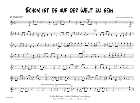 Free Sheet Music Schn Ist Es Auf Der Welt Zu Sein