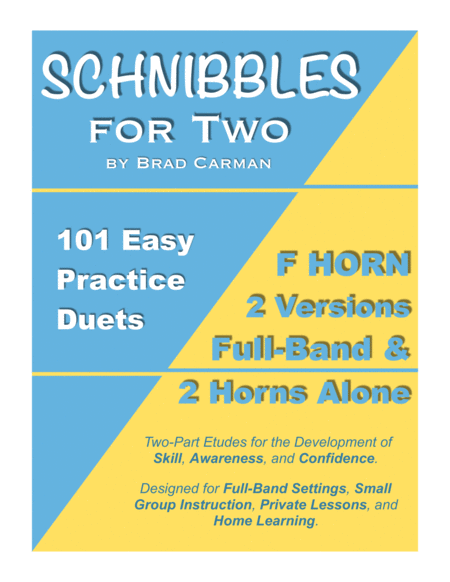 Free Sheet Music Schnibbles For Two 101 Easy Practice Duets For Band F Horn