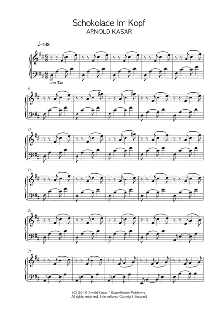 Schokolade Im Kopf Sheet Music