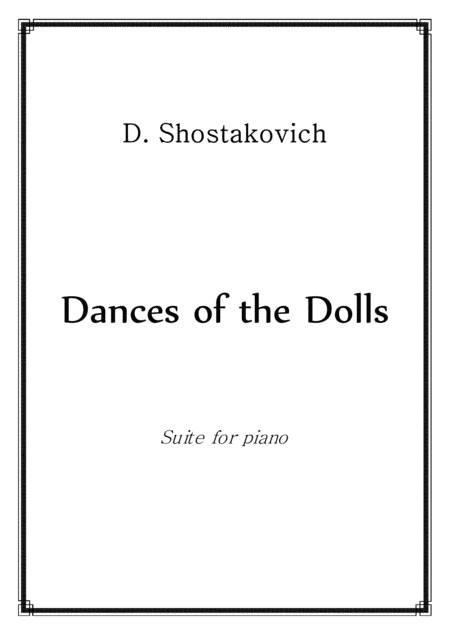 Schostakovich Dolls Dances Piano Solo Sheet Music