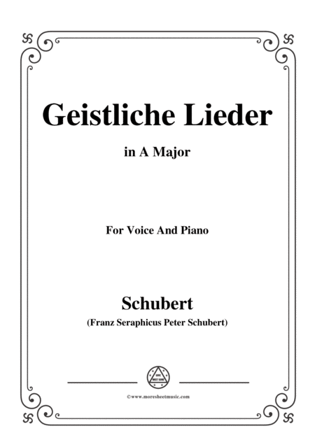 Schubert Das Geheimniss Op 173 No 2 In A Flat Major For Voice Piano Sheet Music