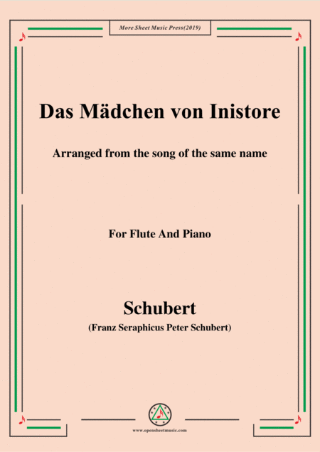 Schubert Das Mdchen Von Inistore For Flute And Piano Sheet Music