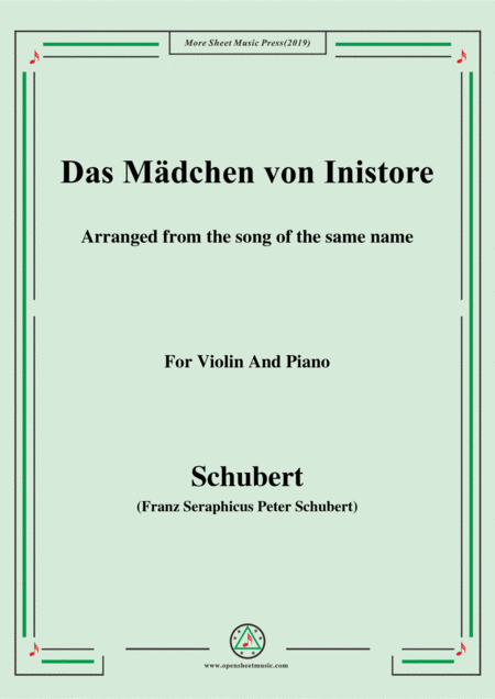 Free Sheet Music Schubert Das Mdchen Von Inistore For Violin And Piano