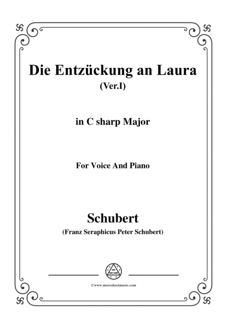 Free Sheet Music Schubert Die Entzckung An Laura Version I D 577 In C Sharp Major For Voice Piano