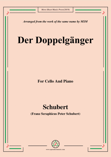 Schubert Doppelgnger For Cello And Piano Sheet Music