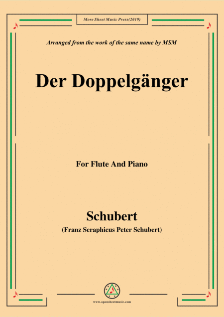 Free Sheet Music Schubert Doppelgnger For Flute And Piano