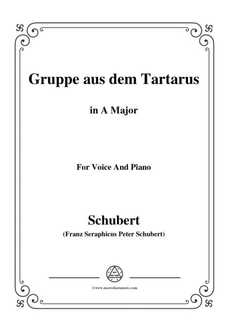 Free Sheet Music Schubert Gruppe Aus Dem Tartarus Op 24 No 1 In A Major For Voice Piano