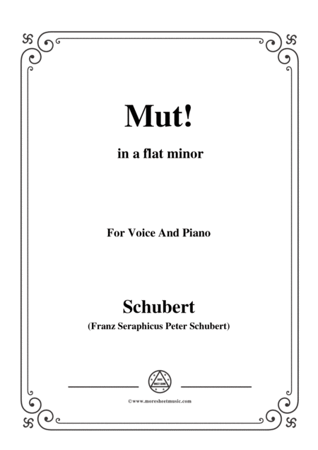 Schubert Gute Nacht From Winterreise Op 89 D 911 No 1 In E Flat Minor For Voice Piano Sheet Music