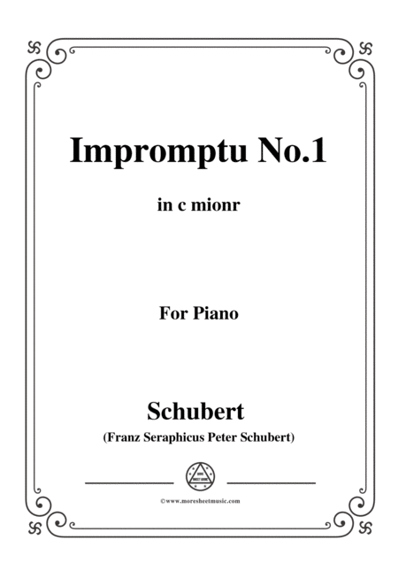 Free Sheet Music Schubert Impromptu No 1 In C Mionr For Piano