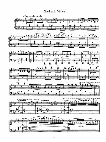 Schubert Impromptu Op 142 No 4 In F Minor Original Piano Solo Sheet Music