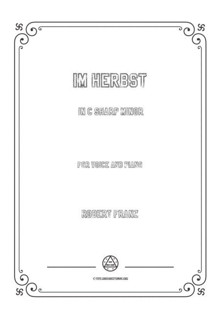 Schubert Lied Der Mignon Earlier Version 2 From 4 Gesnge Aus Wilhelm Meister In E Flat Minor Sheet Music