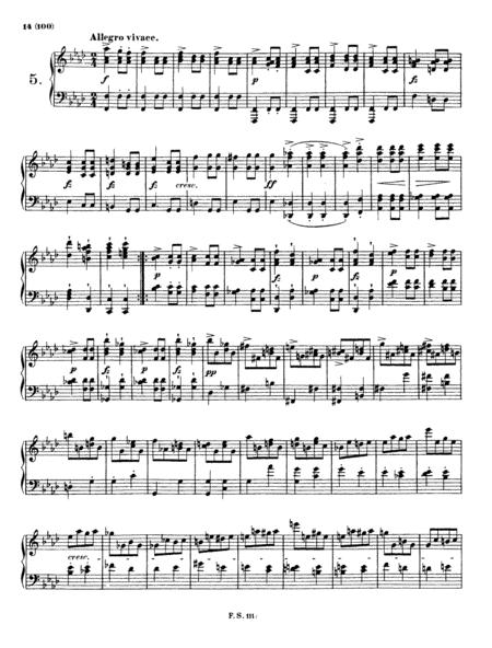 Free Sheet Music Schubert Moments Musical Op94 No 5 In F Minor Original Version