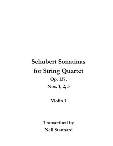 Schubert Sonatinas Op 137 For String Quartet Violin I Sheet Music