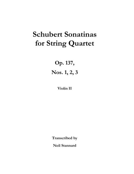 Schubert Sonatinas Op 137 For String Quartet Violin Ii Sheet Music