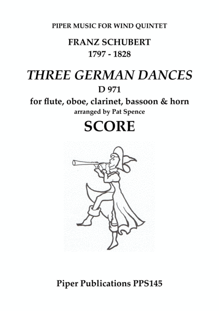 Schubert Three German Dances D 971 Sheet Music