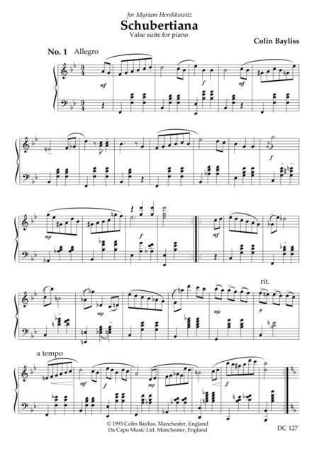 Free Sheet Music Schubertiana