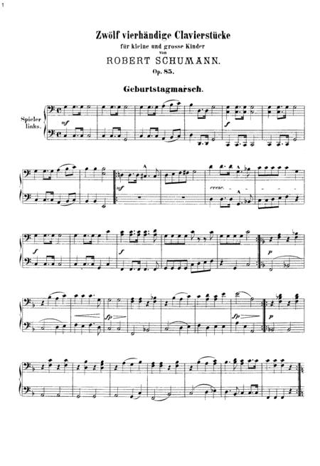 Free Sheet Music Schumann 12 Klavierstcke Fr Kleine Und Grosse Kinder Op 85 Full Complete Version