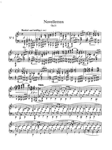 Free Sheet Music Schumann 8 Novelletten Op 21 Full Complete Version