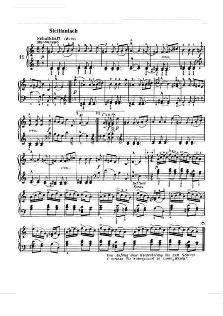 Free Sheet Music Schumann Album For The Young Op 68 No 11 Sicilienne Original Version