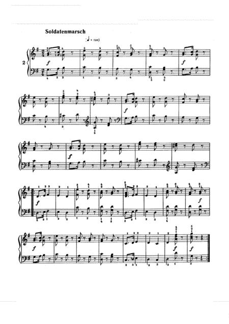 Free Sheet Music Schumann Album For The Young Op 68 No 2 Soldatenmarsch Original Version