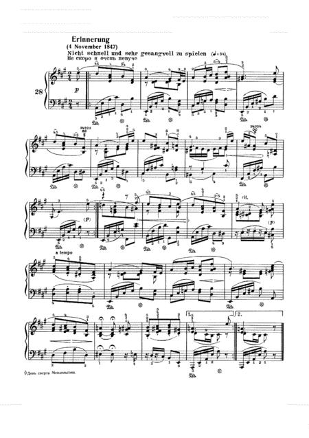 Free Sheet Music Schumann Album For The Young Op 68 No 28 In Memoriam Original Version