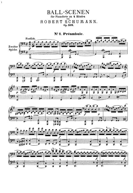 Free Sheet Music Schumann Ball Scenen Op 109 No 1 To No 9 Full Complete Version