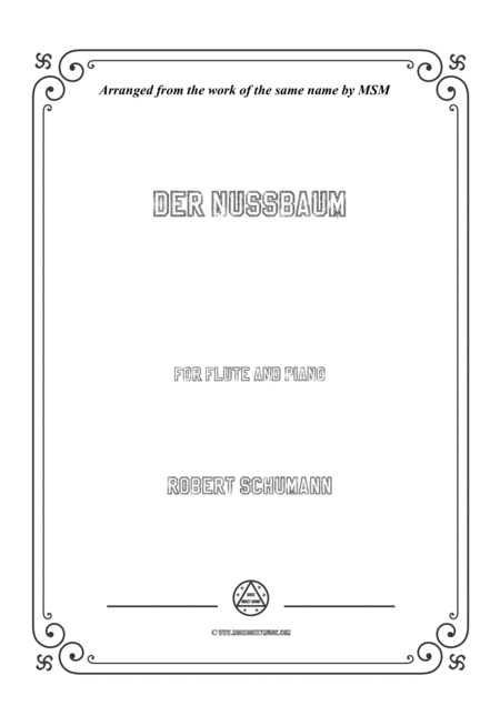 Schumann Der Nussbaum For Flute And Piano Sheet Music