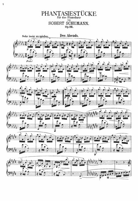 Free Sheet Music Schumann Fantasiestcke Op 12 Full Complete Version