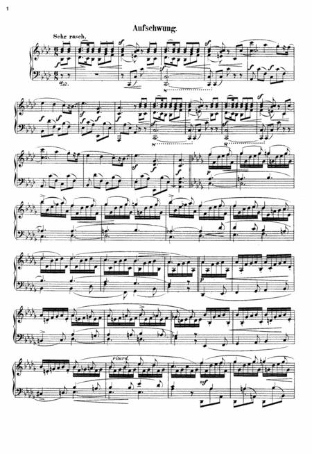 Schumann Fantasiestcke Op 12 No 2 Aufschwung Complete Version Sheet Music