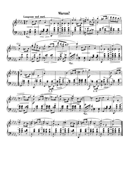 Free Sheet Music Schumann Fantasiestcke Op 12 No 3 Warum Original Version