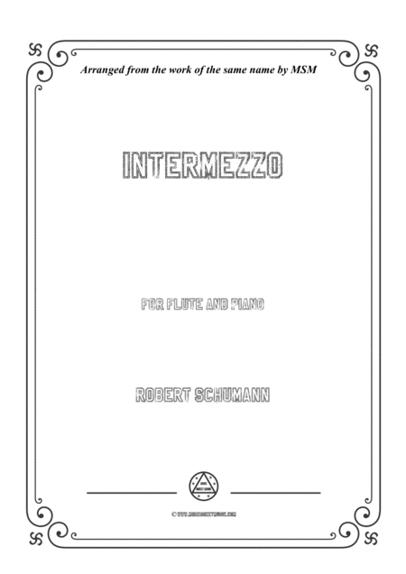 Schumann Intermezzo For Flute And Piano Sheet Music