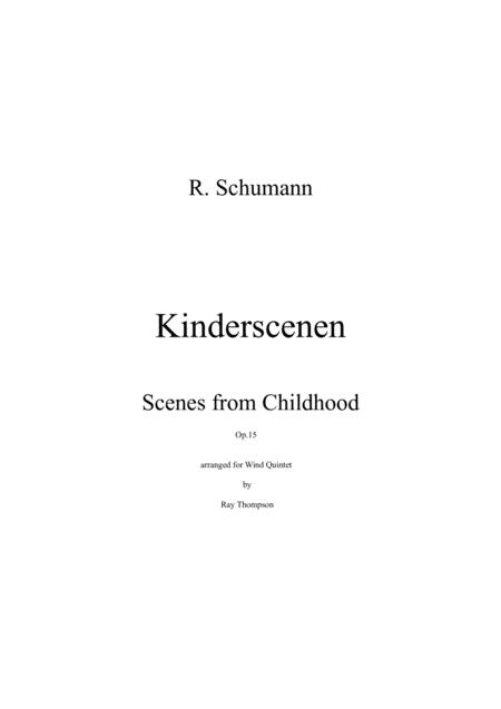 Schumann Kinderscenen Scenes From Childhood Complete Wind Quintet Sheet Music