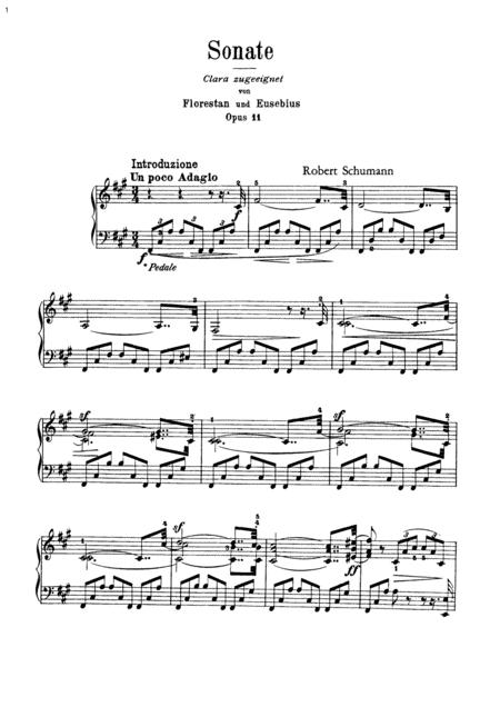 Free Sheet Music Schumann Sonata No 1 In F Sharp Minor Op 11 Full Complete Version