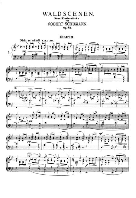 Schumann Waldszenen Op 82 Complete Version Sheet Music