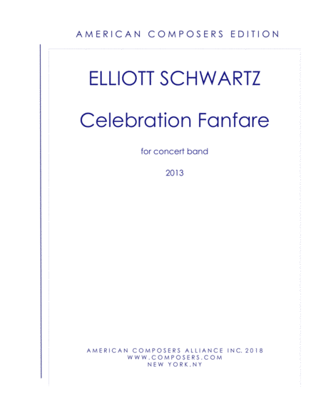 Schwartz Celebration Fanfare Sheet Music