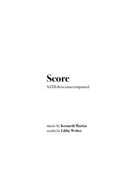 Free Sheet Music Score 1 From Three Weber Sonnets Satb Divisi Unaccompanied