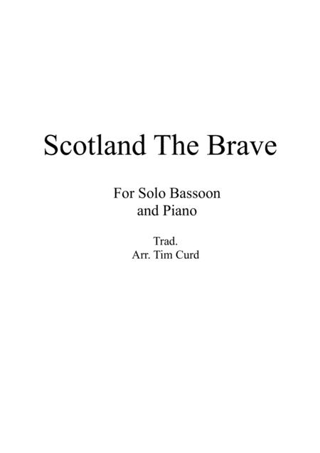 Scotland The Brave For Solo Bassoon And Piano Sheet Music