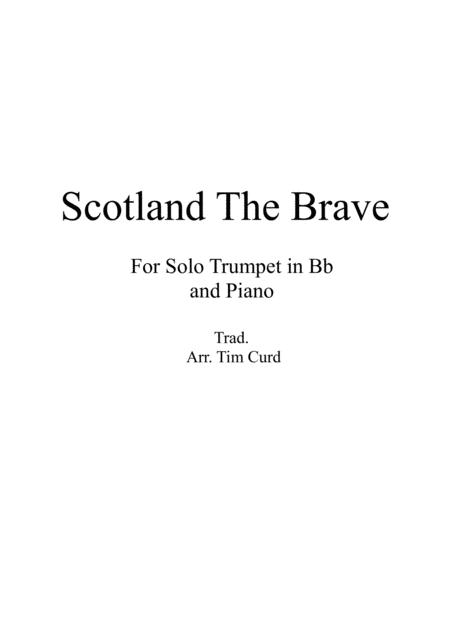 Scotland The Brave For Solo Trumpet In Bb And Piano Sheet Music