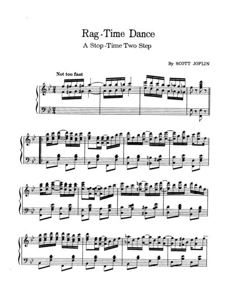 Scott Joplin The Ragtime Dance Original Version Sheet Music