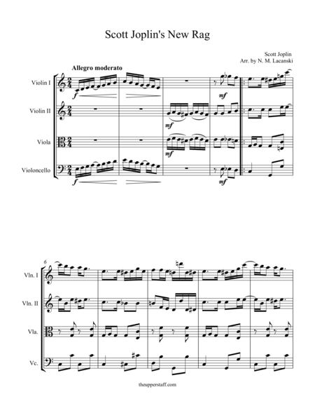 Scott Joplins New Rag Sheet Music