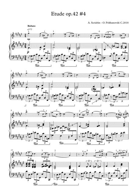 Free Sheet Music Scriabin Etude Op 42 4