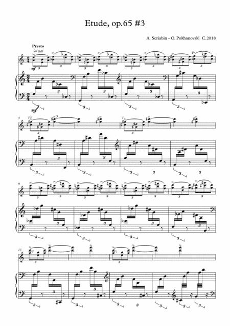 Free Sheet Music Scriabin Etude Op 65 3