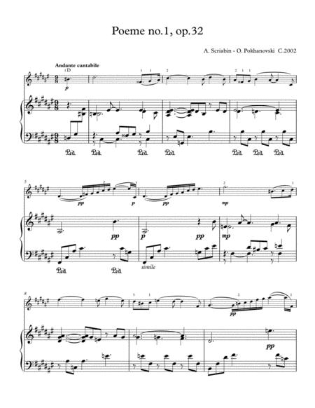 Free Sheet Music Scriabin Poeme In F Op 32 1